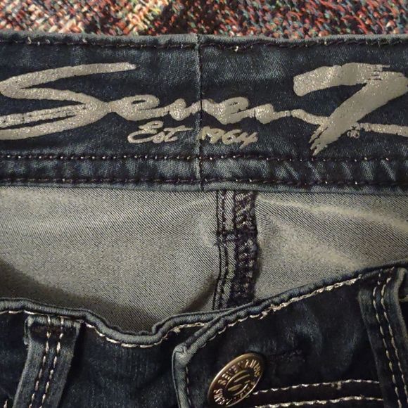 Seven7 Size 6 Skinny Ankle Jeans Metallic Thread - Picture 6 of 10